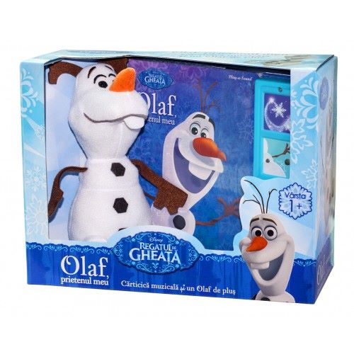 Cartea Regatul de gheata - Olaf, prietenul meu - Carticica muzicala si un Olaf de plus de Disney