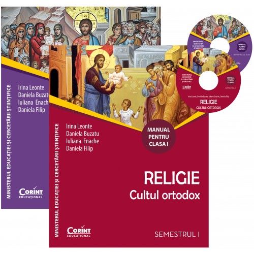 Cartea Religie. Cultul Ortodox - Clasa 1. Sem. 1+2 - Manual + CD - Irina Leonte, Daniela Buzatu de Irina Leonte