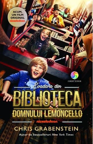Cartea Evadare din biblioteca domnului Lemoncello (coperta film) - Chris Grabenstein de Chris Grabenstein