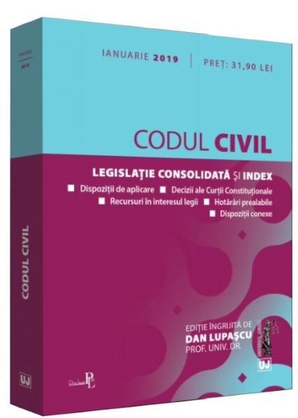 Cartea Codul civil act. ianuarie 2019 - Dan Lupascu de Codul civil act. ianuarie 2019 - Dan Lupascu