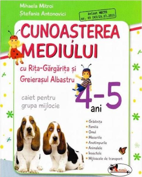 Cartea 4-5 Ani cunoasterea mediului cu Rita-Gargarita caiet pentru grupa mijlocie - Mihaela Mitroi, Stefani de Mihaela Mitroi