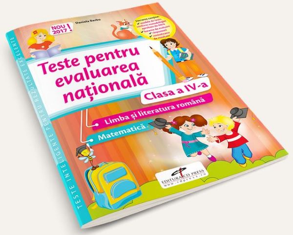 Cartea Teste pentru Evaluarea nationala. Limba romana. Matematica - Clasa 4 - Daniela Barbu de Teste pentru Evaluarea nationala. Limba romana. Matematica - Clasa 4 - Daniela Barbu