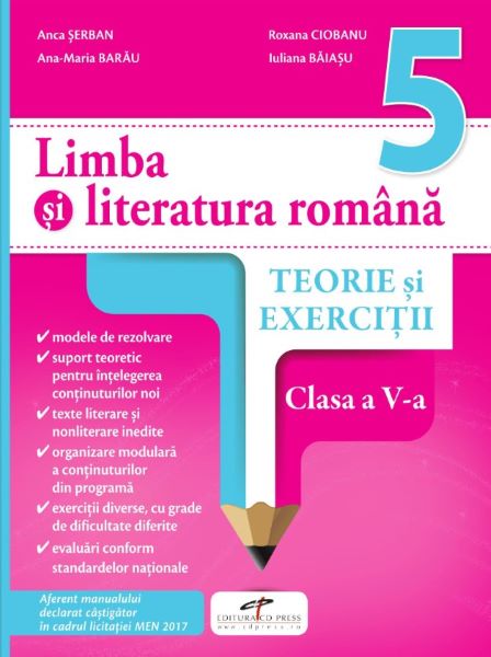 Cartea Limba romana - Clasa 5 - Caiet - Anca Serban, Roxana Ciobanu, Ana-Maria Barau, Iuliana Baiasu de Anca Serban