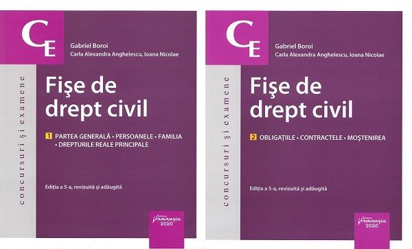 Cartea Fise de drept civil Ed.5 - Gabriel Boroi, Carla Alexandra Anghelescu, Ioana Nicolae de Ioana Nicolae
