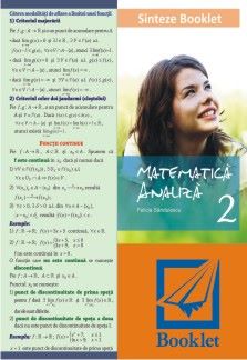Cartea Sinteze booklet 2 - Analiza - Felicia Sandulescu de Felicia Sandulescu