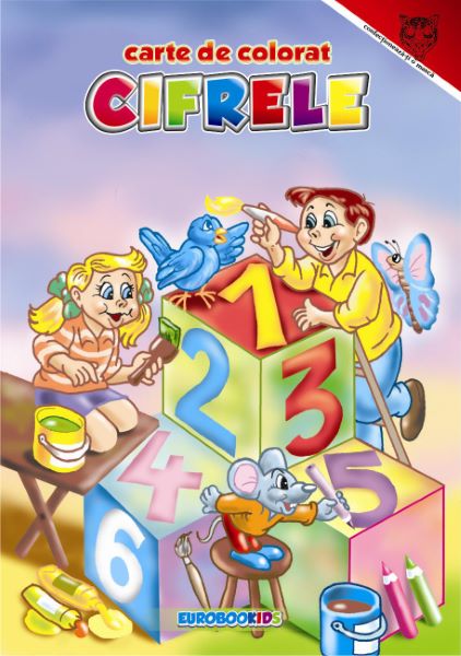 Cartea Cifrele - Carte de colorat A4 de -