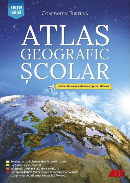Cartea Atlas geografic scolar Ed.6 - Constantin Furtuna de Atlas geografic scolar Ed.6 - Constantin Furtuna