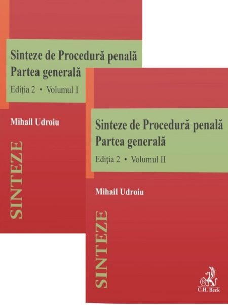 Cartea Sinteze de Procedura penala. Partea generala Vol.1+Vol.2 Ed.2 - Mihail Udroiu de Mihail Udroiu