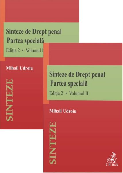 Cartea Sinteze de drept penal. Partea speciala Vol.1 + Vol.2 Ed.2 - Mihail Udroiu de Mihail Udroiu