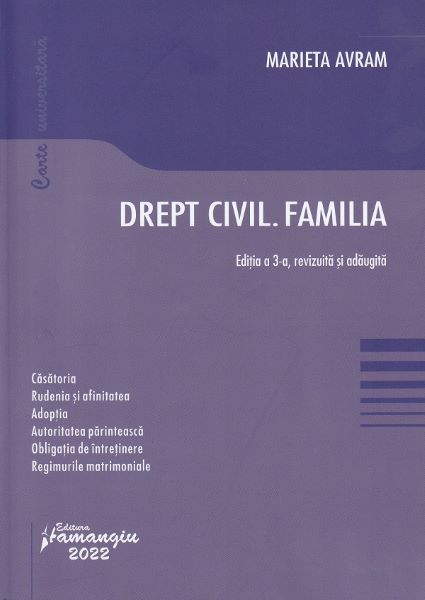 Cartea Drept civil. Familia - Marieta Avram de Marieta Avram