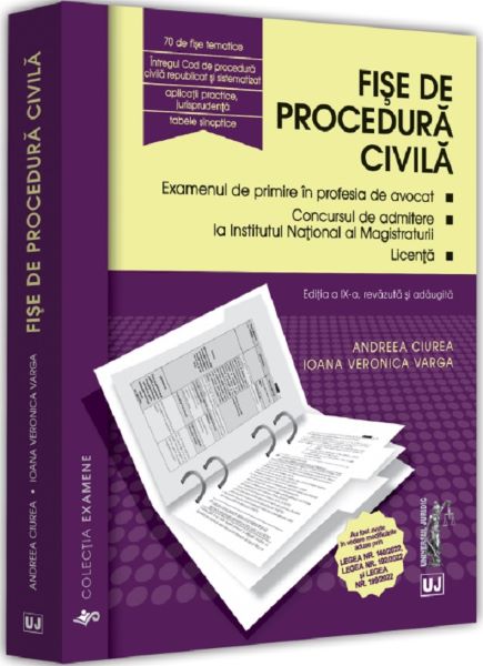 Cartea fise de procedura civila ed.9 - andreea ciura, ioana veronica varga de fise de procedura civila ed.9 - andreea ciura, ioana veronica varga