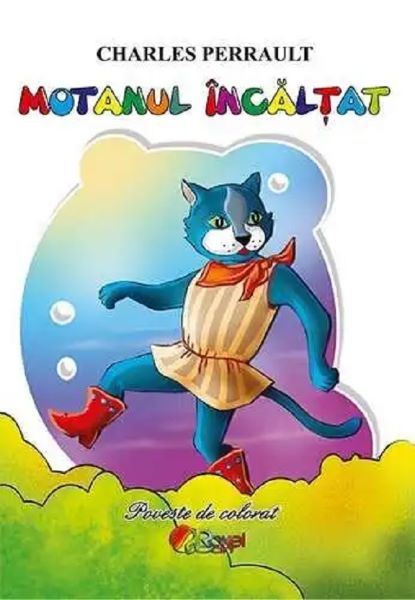 Cartea Motanul incaltat. Poveste de colorat - Charles Perrault de Charles Perrault