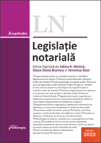 Legislatie notariala Ed.2023,  – copertă
