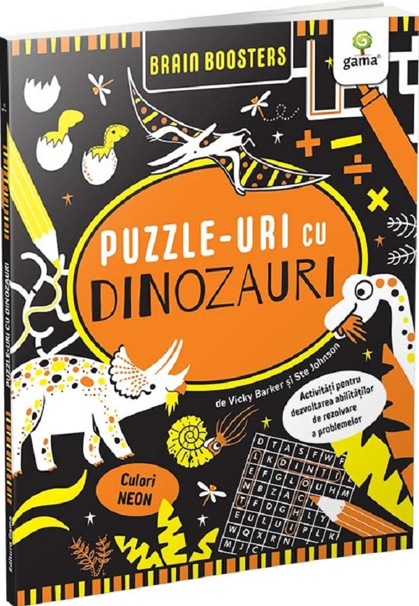 Cartea Puzzle-uri cu dinozauri. Brain Boosters de Vicky Baker