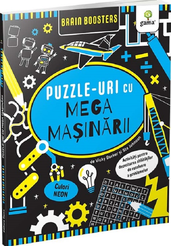 Cartea Puzzle-uri cu mega masinarii. Brain Boosters de Vicky Baker