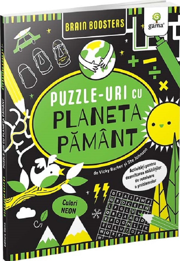 Cartea Puzzle-uri cu planeta Pamant. Brain Boosters de Vicky Baker