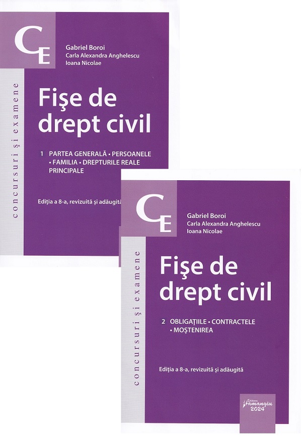 Cartea Fise de Drept civil Vol.1 + Vol.2 de Ioana Nicolae