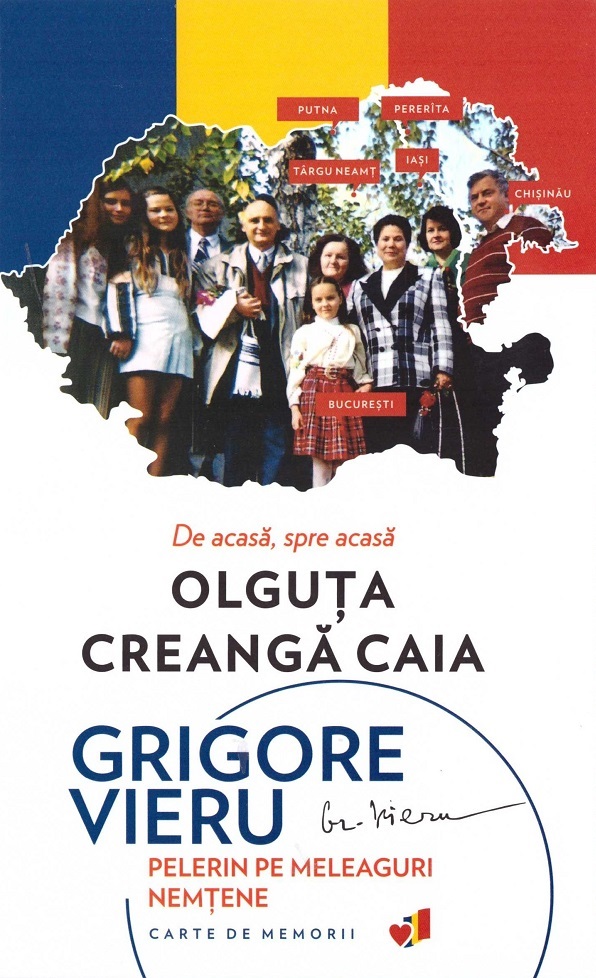Cartea Grigore Vieru, pelerin pe meleaguri nemtene de Olguta Creanga Caia