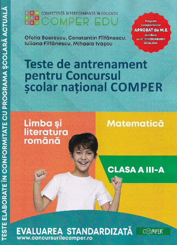 Cartea Teste de antrenament - Clasa 3 - Concursul Comper de Iuliana Filfanescu