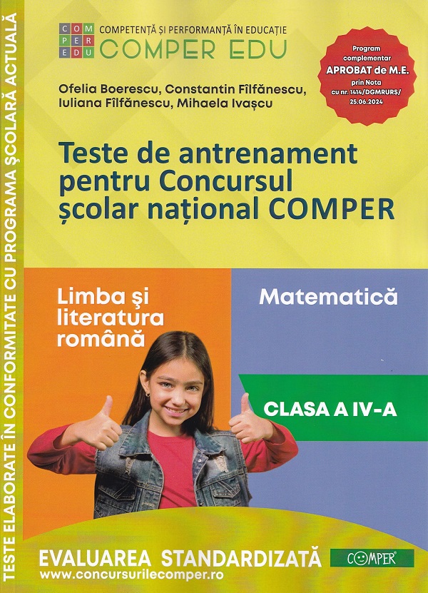 Cartea Teste de antrenament - Clasa 4 - Concursul Comper de Iuliana Filfanescu