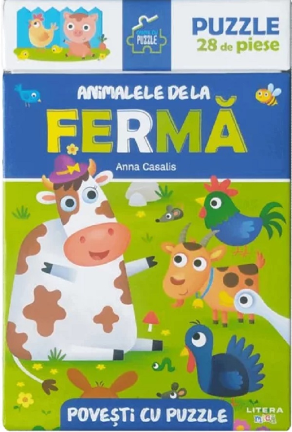 Cartea Animalele de la ferma. Povesti cu puzzle de Anna Casalis