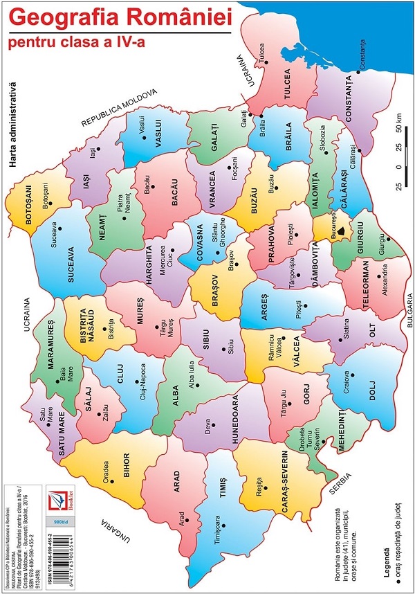 Cartea Harta geografia Romaniei - Clasa 4 de Harta geografia Romaniei - Clasa 4