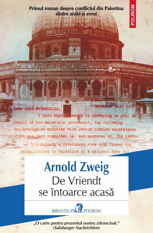 De Vriendt se intoarce acasa, Arnold Zweig – copertă