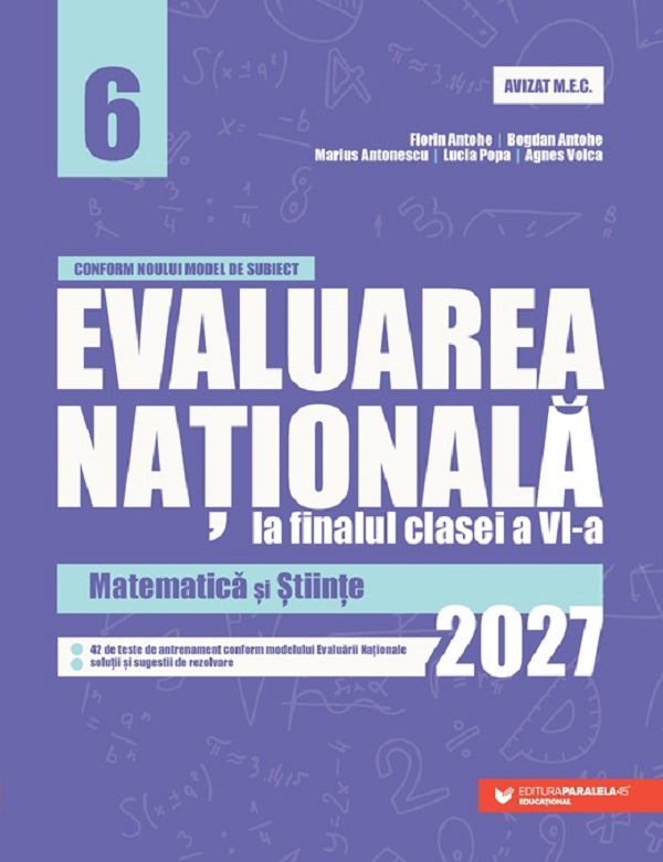 Cartea Evaluarea Națională 2027 - Clasa 6 - Matematică și Științe  de Marius Antonescu