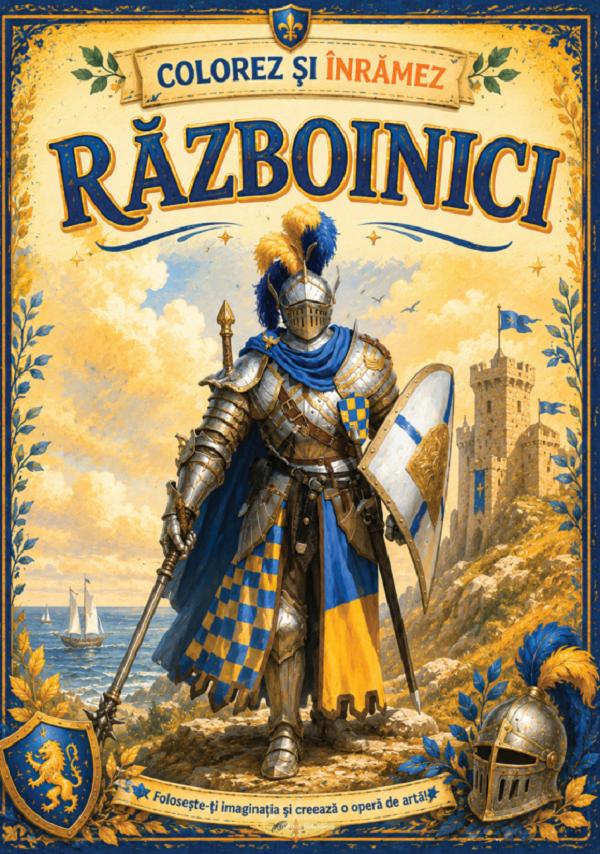 Războinici. Colorez și înrămez,  – copertă