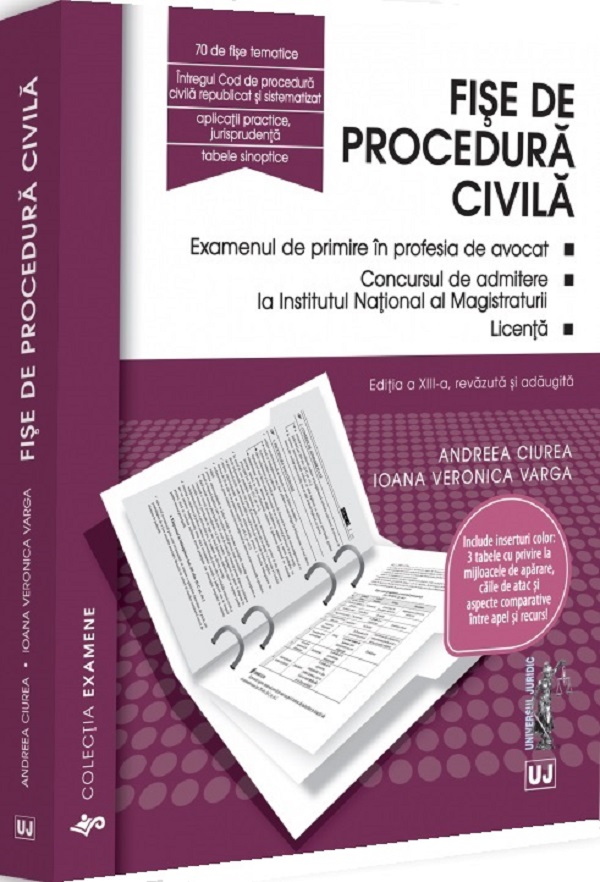 Cartea Fișe de procedură civilă 2026 Ed.13  de Ioana Veronica Varga