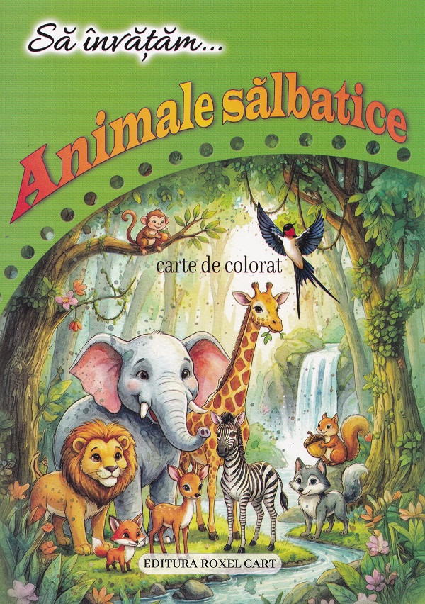 Cartea Să învățăm animale sălbatice. Carte de colorat 