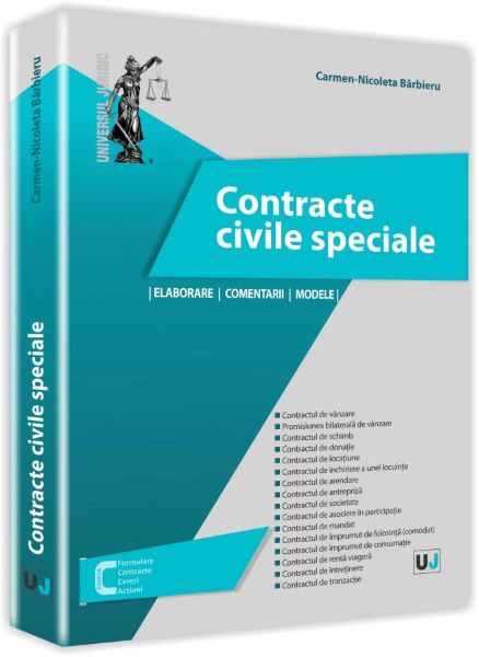 Cartea Contracte civile speciale - Carmen-Nicoleta Barbieru