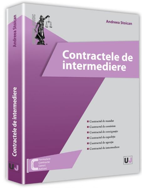 Contractele de intermediere, Andreea Stoican – copertă