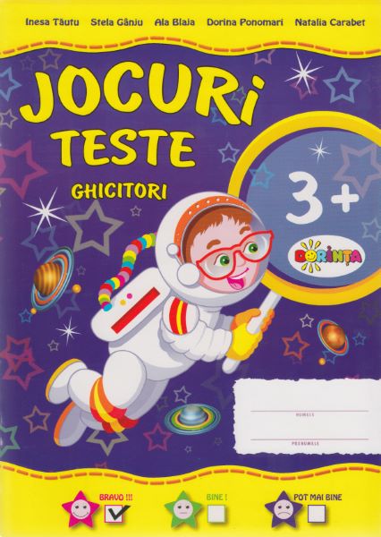 Cartea Jocuri. Teste. Ghicitori 3 Ani+ - Inesa Tautu