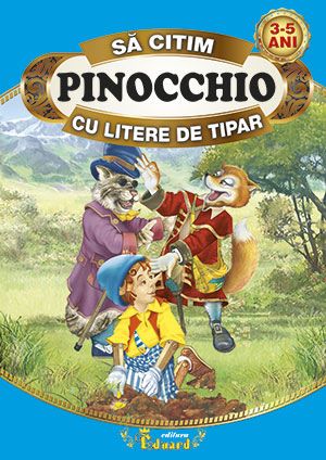 Cartea Pinocchio - Sa citim cu litere de tipar