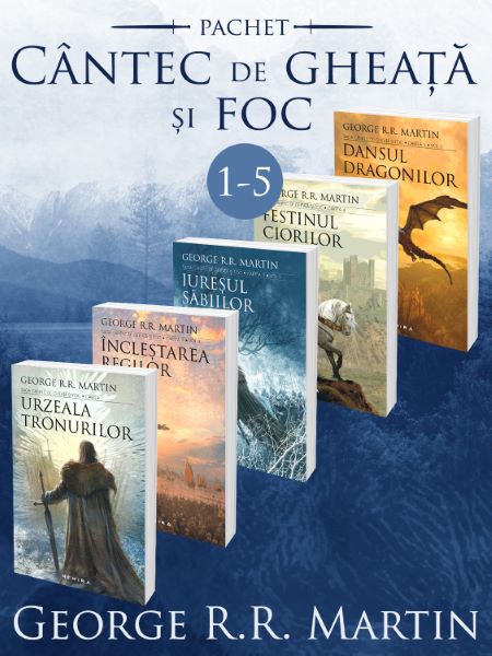 Cartea Pachet Seria Cantec de gheata si foc vol.1-5 - George R.R. Martin