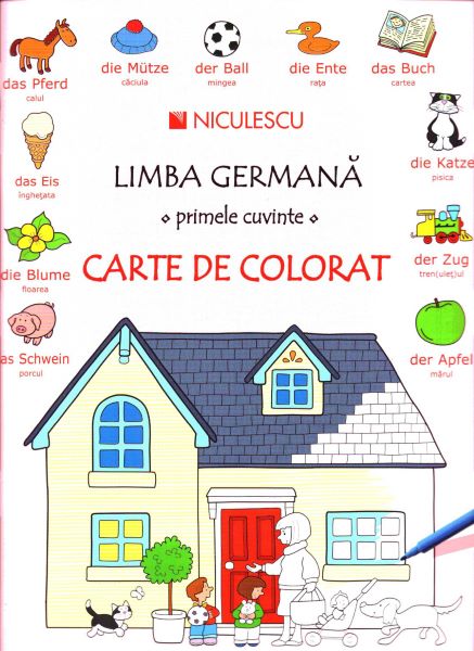 Cartea Limba germana. Primele cuvinte. Carte de colorat