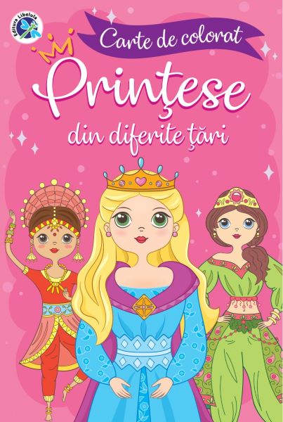 Cartea Printese din diferite tari. Carte de colorat - Luminita Albu