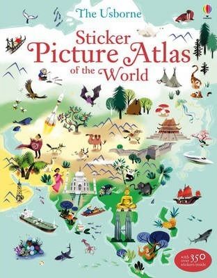 Cartea sticker picture atlas of the world de Sam Lake