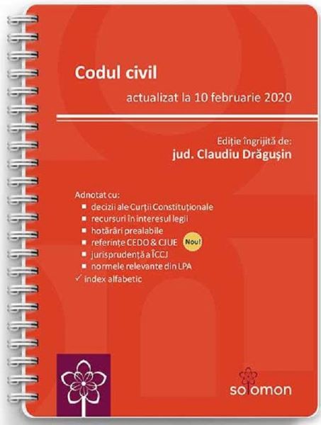 Cartea Codul civil Act. 10 februarie 2020 de Claudiu Dragusin