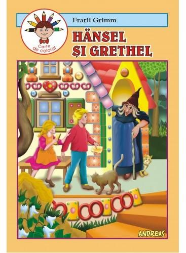 Cartea Hansel si Grethel - Fratii Grimm - Carte de colorat