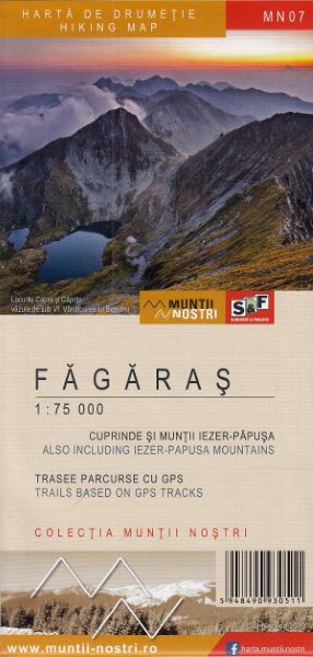 Cartea Muntii fagaras - Harta de drumetie - Muntii nostri de * * * – Editura SCHUBERT & FRANZKE