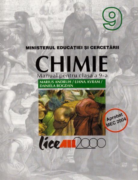 Cartea Chimie Clasa a 9-a de Marius Andruh, Liana Avram, Daniela Bogdan