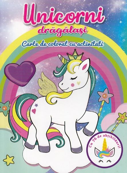 Cartea Unicorni dragalasi. Carte de colorat cu activitati de * * * – Editura FLAMINGO
