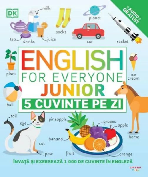 English for everyone: Junior. 5 cuvinte pe zi, * * * – copertă