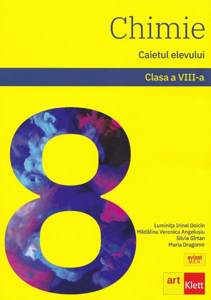 Chimie - Clasa 8 - Caietul elevului, Luminita Irinel Doicin, Silvia Girtan, Madalina Veronica Angelusiu, Maria Dragomir – copertă