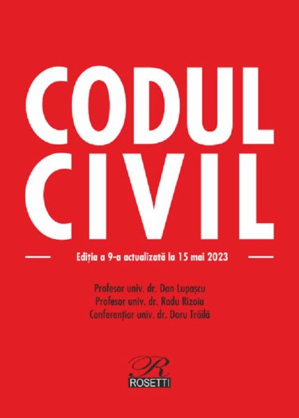 Codul civil Ed.9 Act.15 mai 2023, Dan Lupascu – copertă
