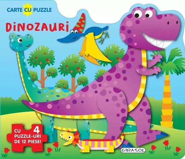 Carte cu puzzle. Dinozauri, – copertă