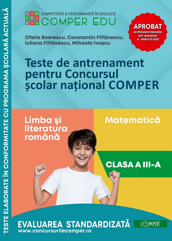 Cartea Teste de antrenament - Clasa 3 - Concursul Comper de Ofelia Boerescu, Mihaela Ivascu, Iuliana Filfanescu, Constantin Filfanescu