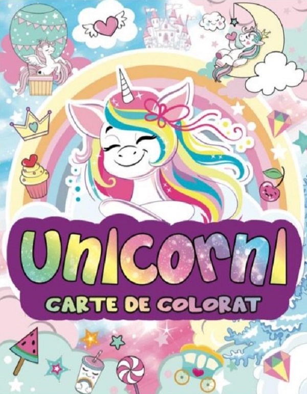 Cartea Unicorni. Carte de colorat – Editura FLAMINGO
